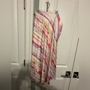 Tie die slip skirt